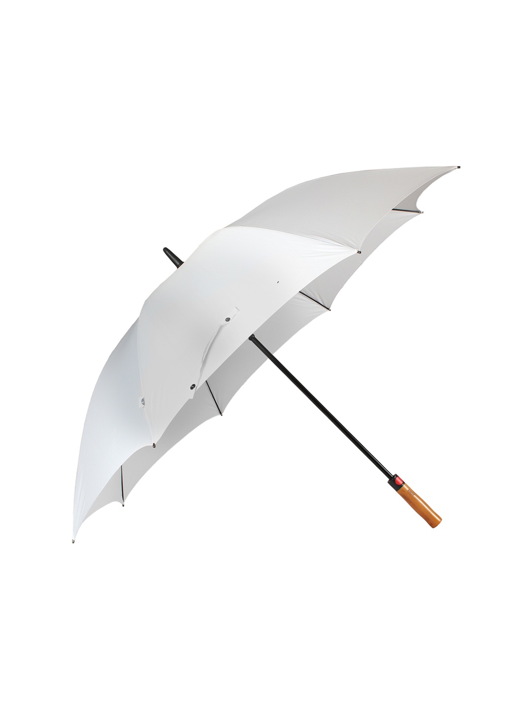 

Johns Unisex White Solid Golf FRP Semi-Automatic Umbrella