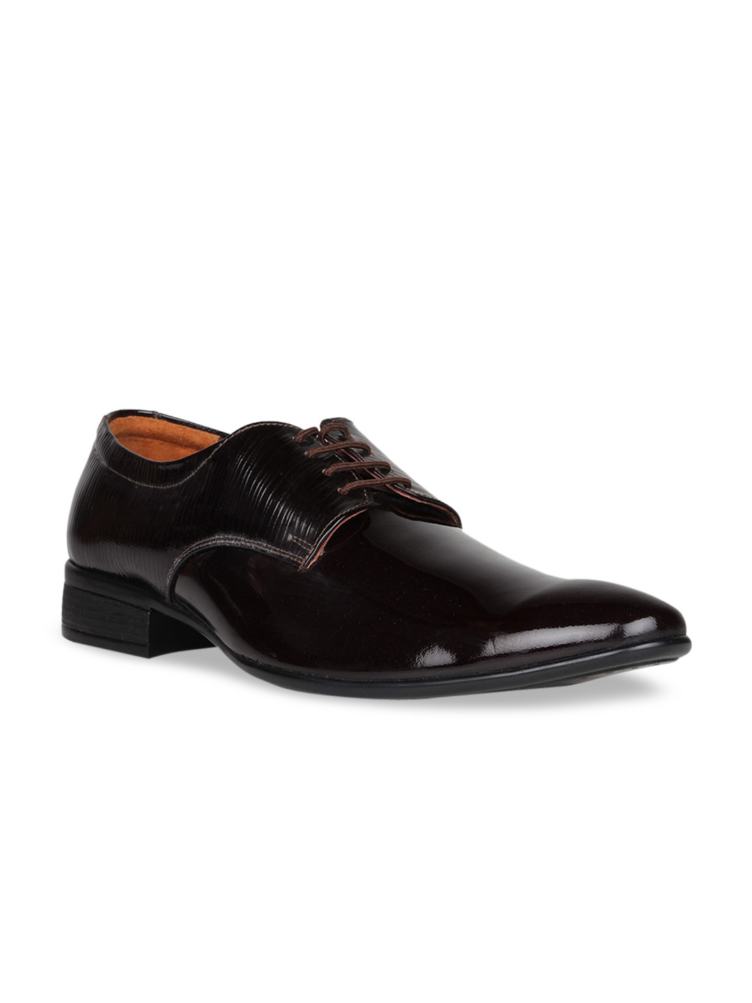 

Regal Men Maroon Solid Leather Formal Oxfords