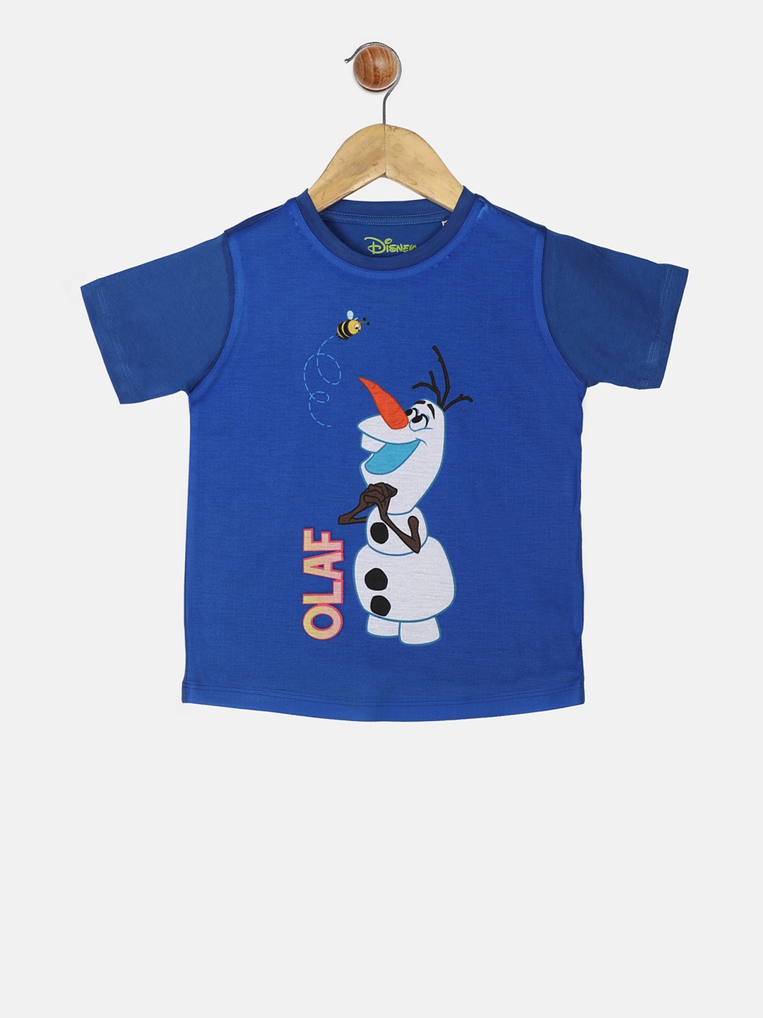 

YK Disney Boys Blue Olaf Printed Round Neck T-shirt