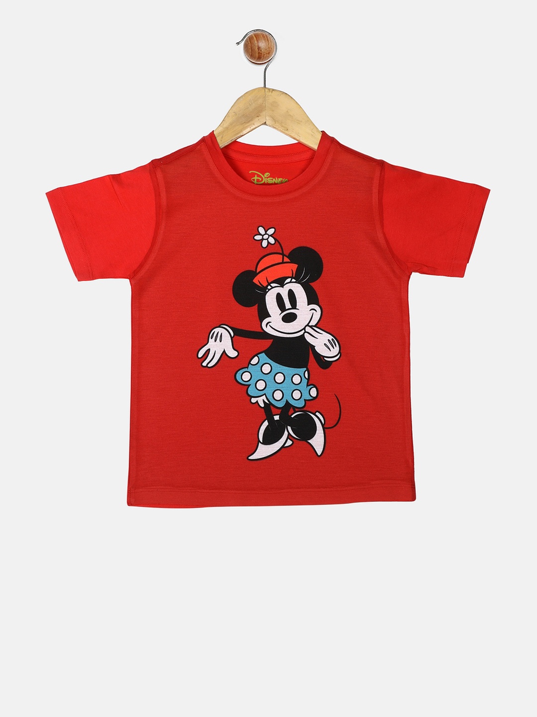 

YK Disney Boys Red Printed Round Neck T-shirt