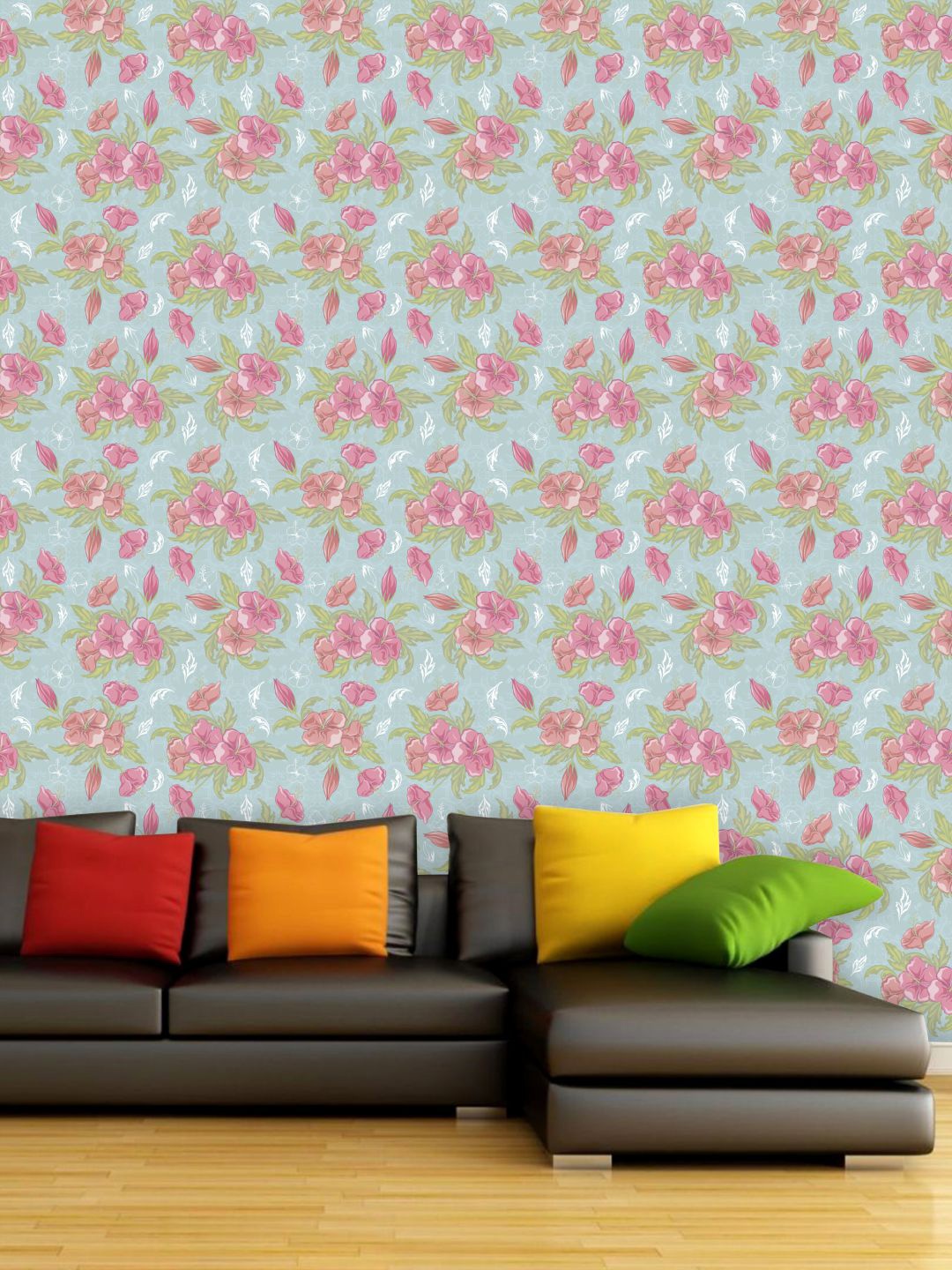 

PAPER PLANE DESIGN Blue & Purple Floral Waterproof Vinyl Wallpaper