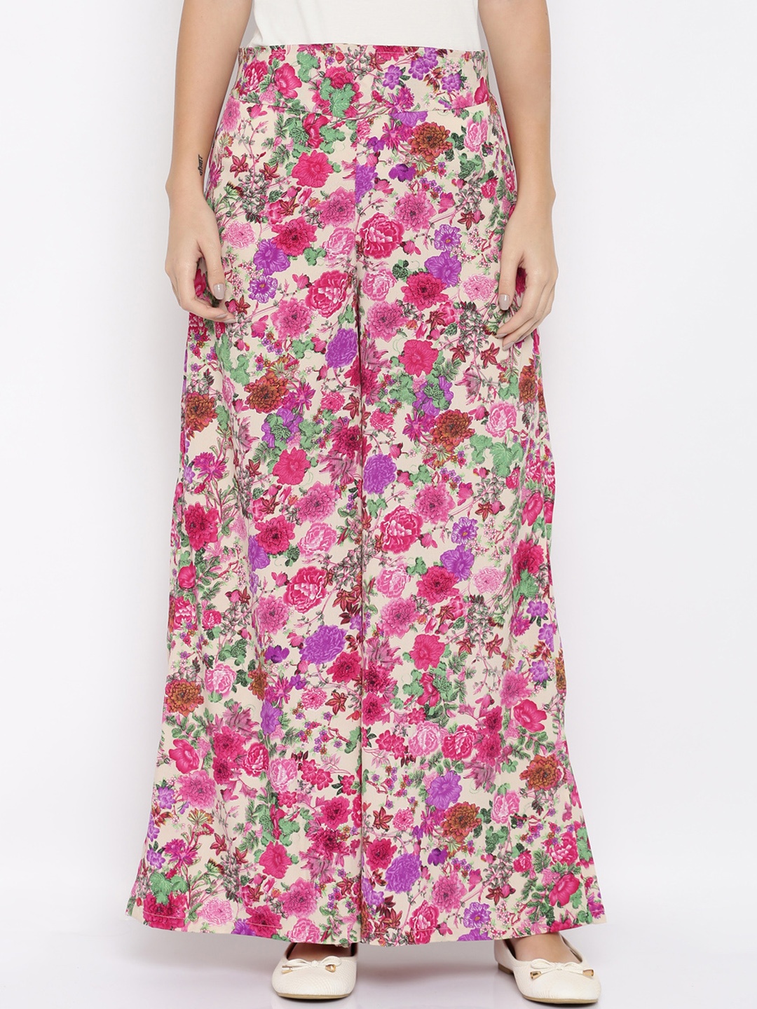 

Desi Weavess Women Multicoloured Printed Straight Palazzos, Multi
