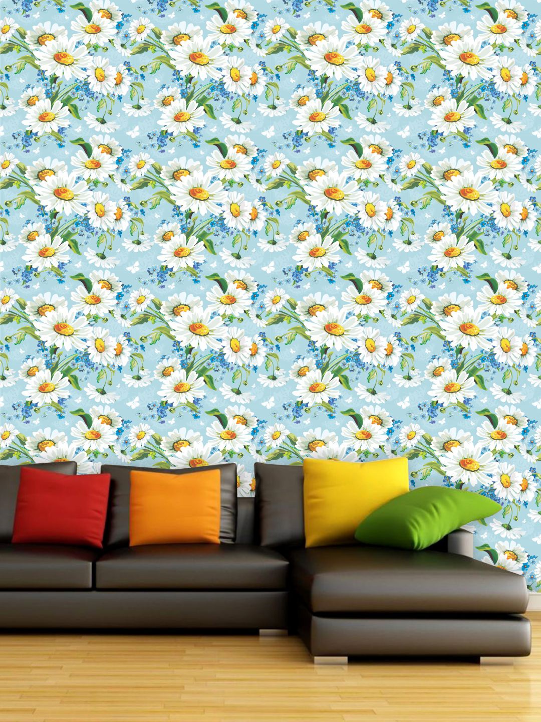 PAPER PLANE DESIGN Blue & White Floral Waterproof Vinyl Wallpaper
