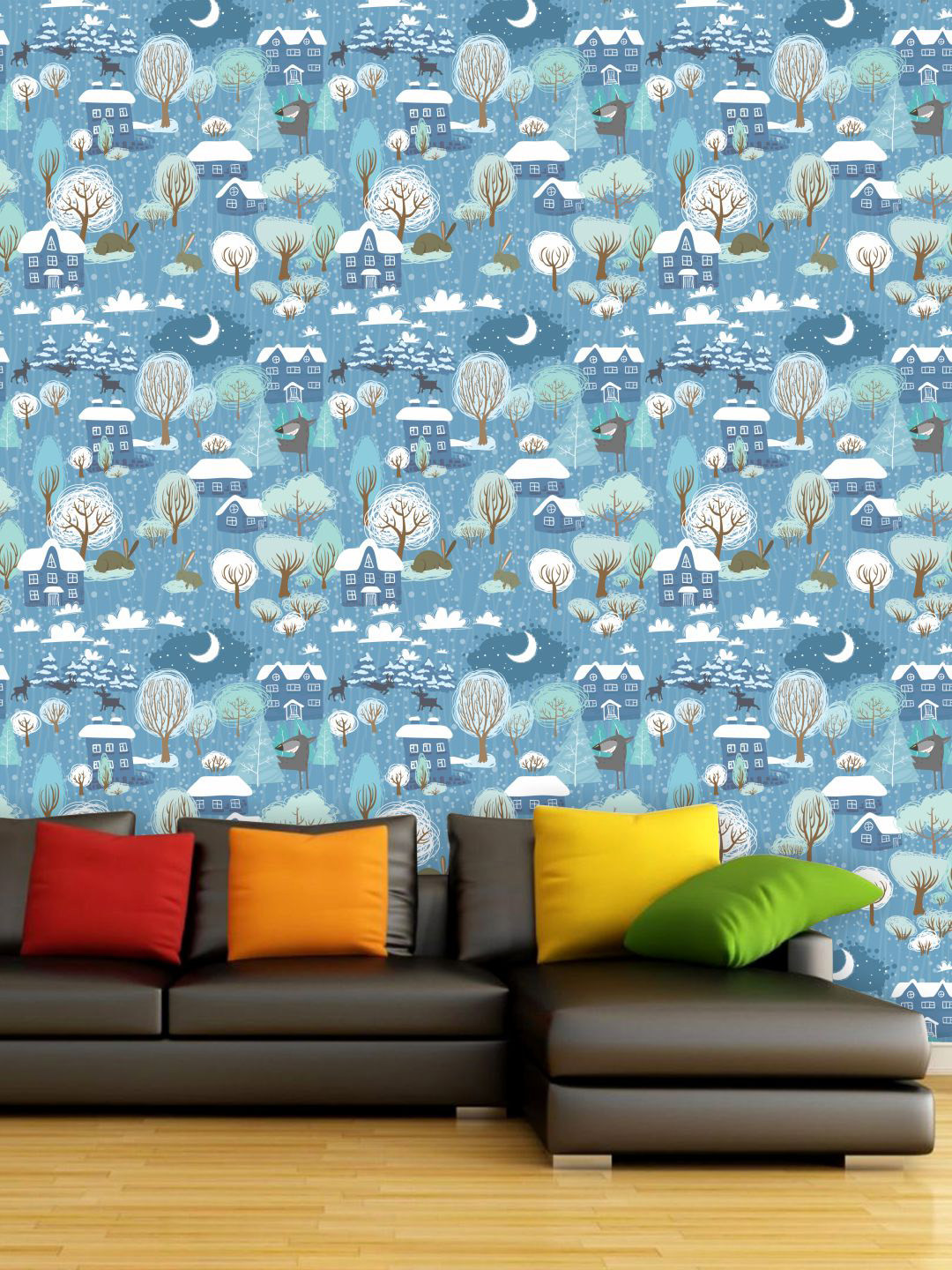 

PAPER PLANE DESIGN Blue & White Abstract Waterproof Vinyl Wallpaper