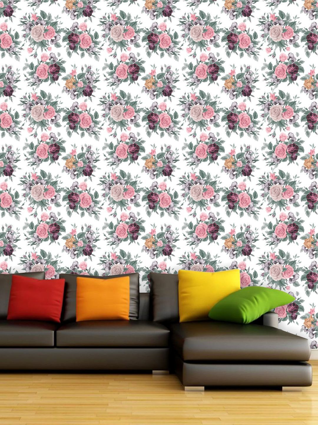 

PAPER PLANE DESIGN White & Pink Floral Waterproof Vinyl Wallpaper