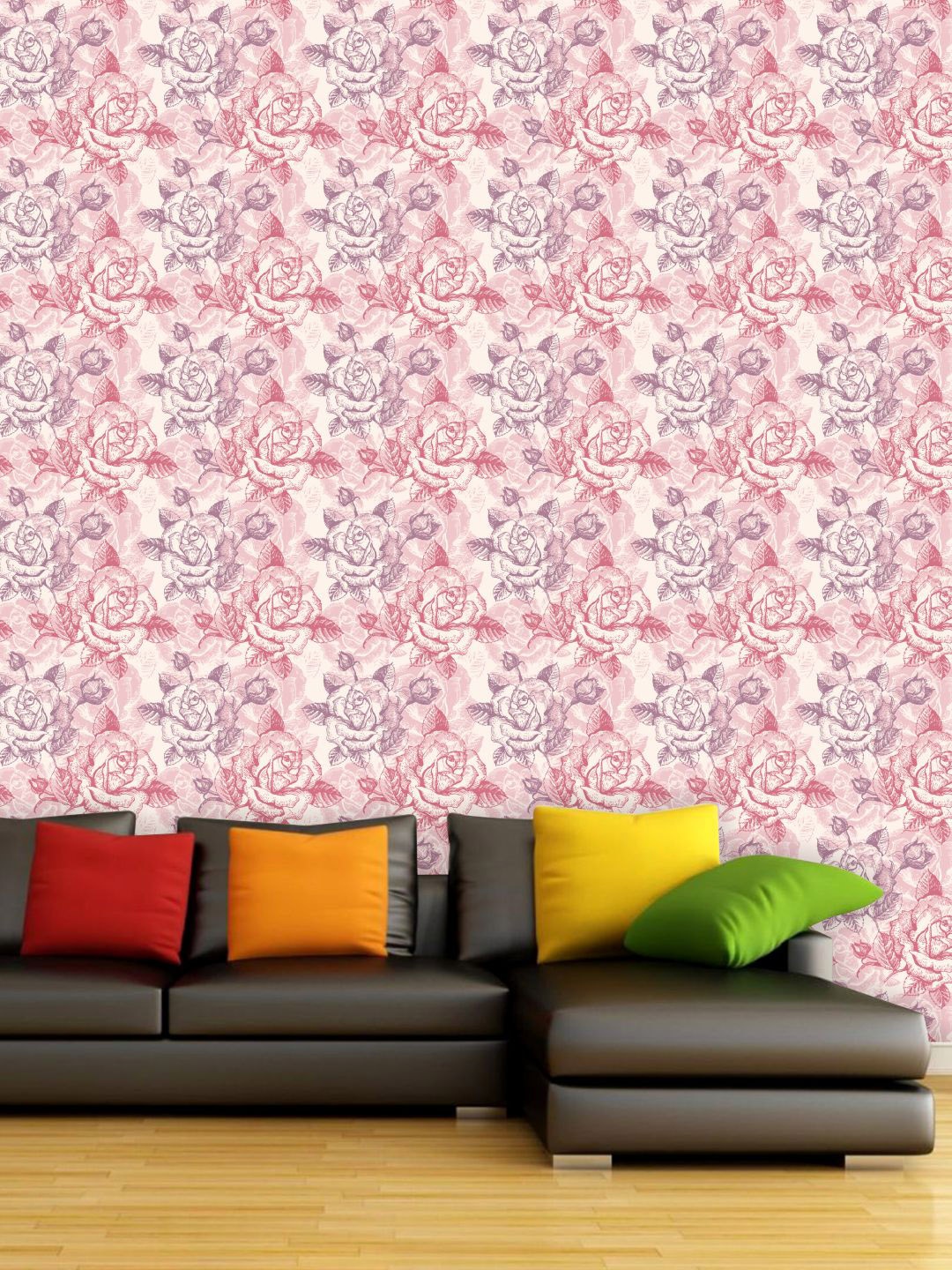 

PAPER PLANE DESIGN Pink & Purple Floral Waterproof Vinyl Wallpaper