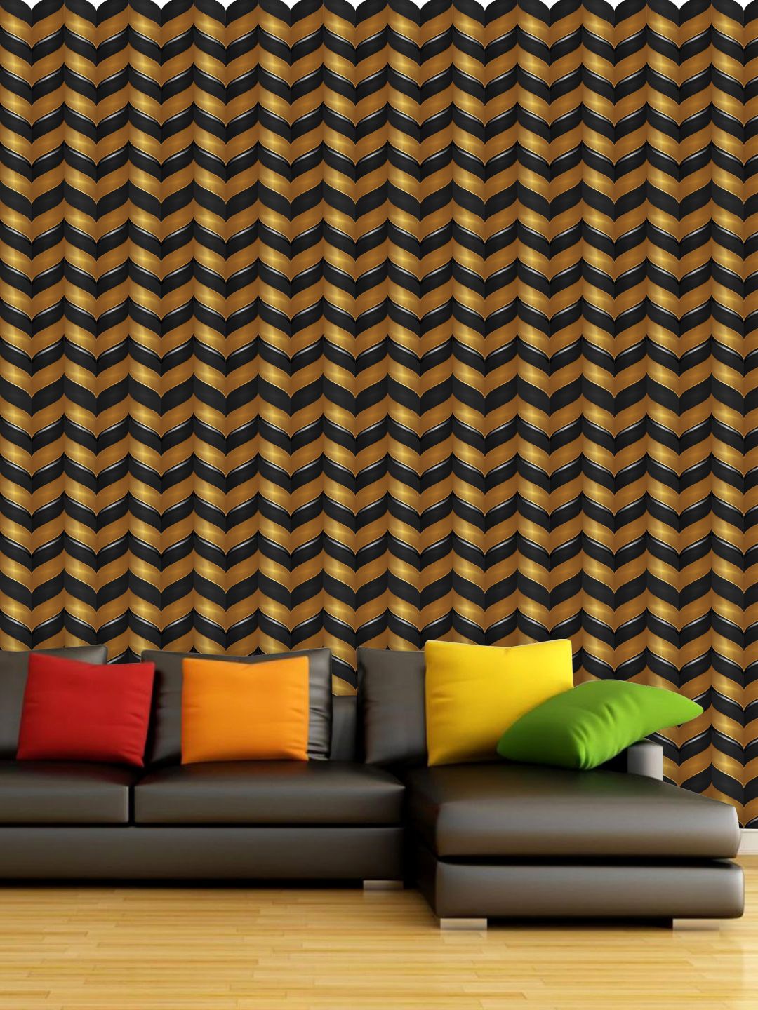 

PAPER PLANE DESIGN Black & Brown Abstract Waterproof Vinyl Wallpaper