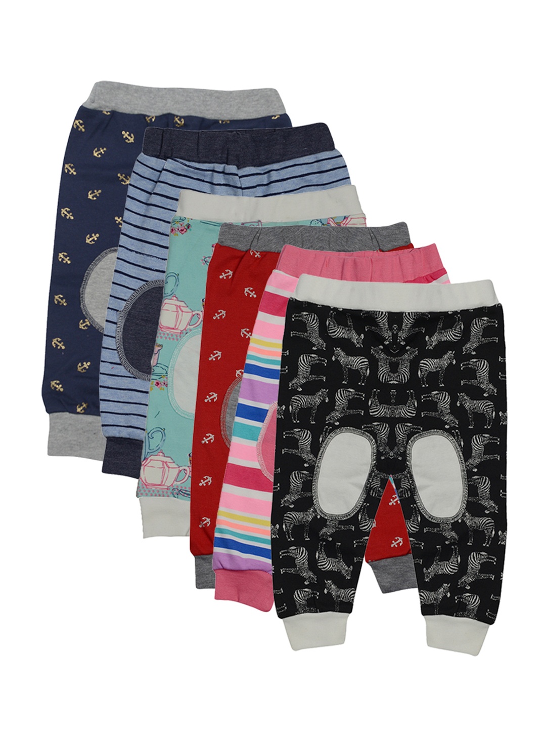 

TINY HUG Infant Boys Pack of 6 Assorted Slim-Fit Joggers