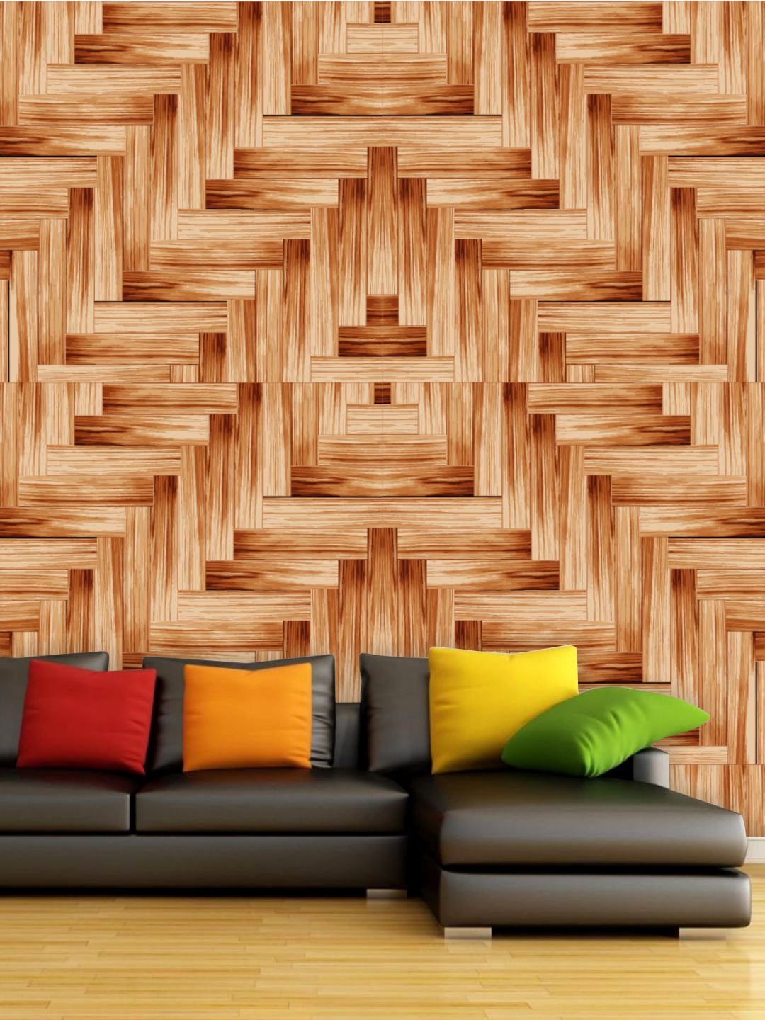PAPER PLANE DESIGN Brown Abstract Waterproof Vinyl Wallpaper