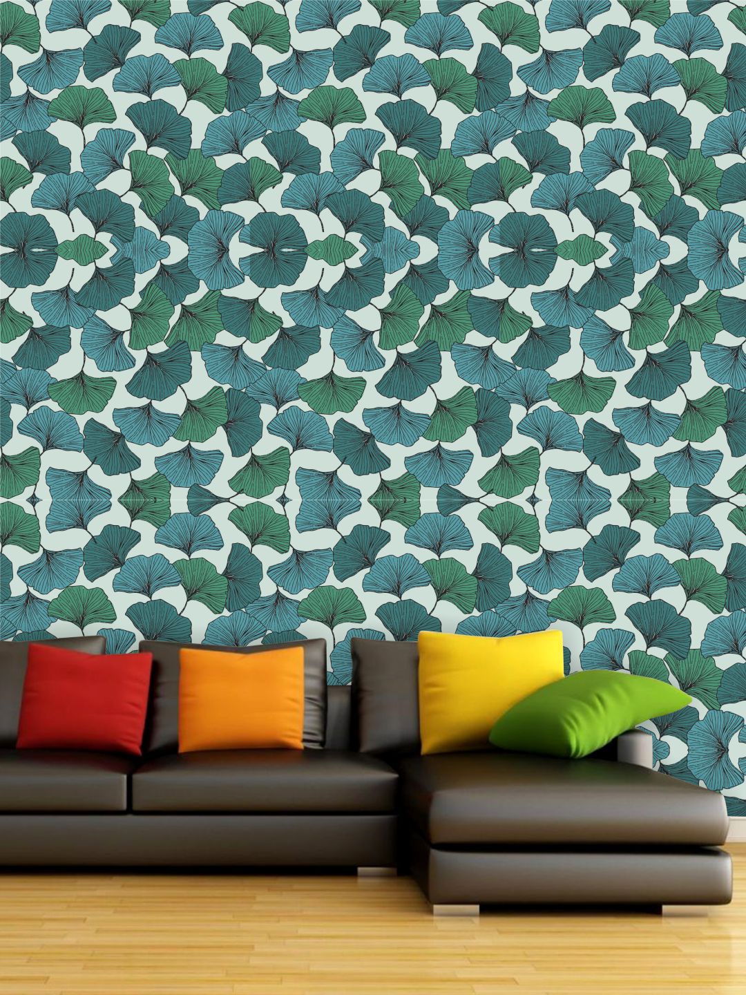 

PAPER PLANE DESIGN Green & Blue Floral Waterproof Vinyl Wallpaper