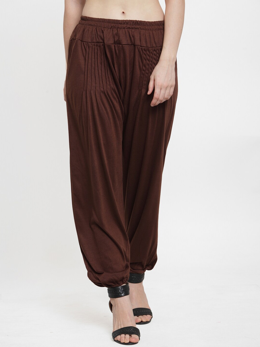 

GRACIT Women Brown Solid Harem Pants
