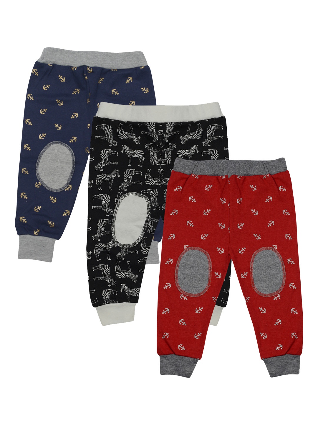 

TINY HUG Infant Boys Pack of 3 Assorted Slim-Fit Joggers