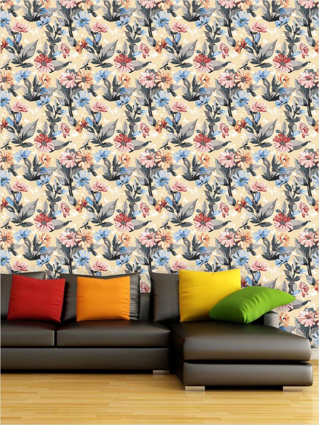 

PAPER PLANE DESIGN Beige & Pink Floral Waterproof Vinyl Wallpaper