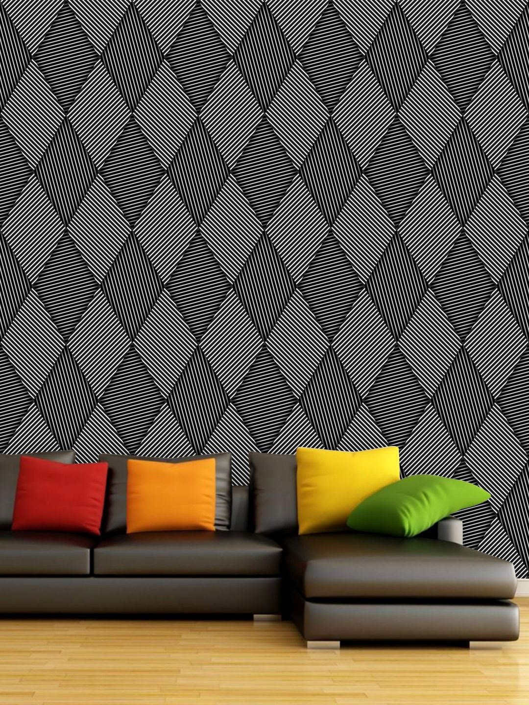 

PAPER PLANE DESIGN Black & White Geometric Waterproof Vinyl Wallpaper