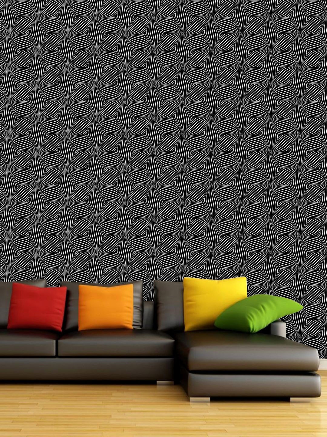 

PAPER PLANE DESIGN Black & White Abstract Waterproof Vinyl Wallpaper