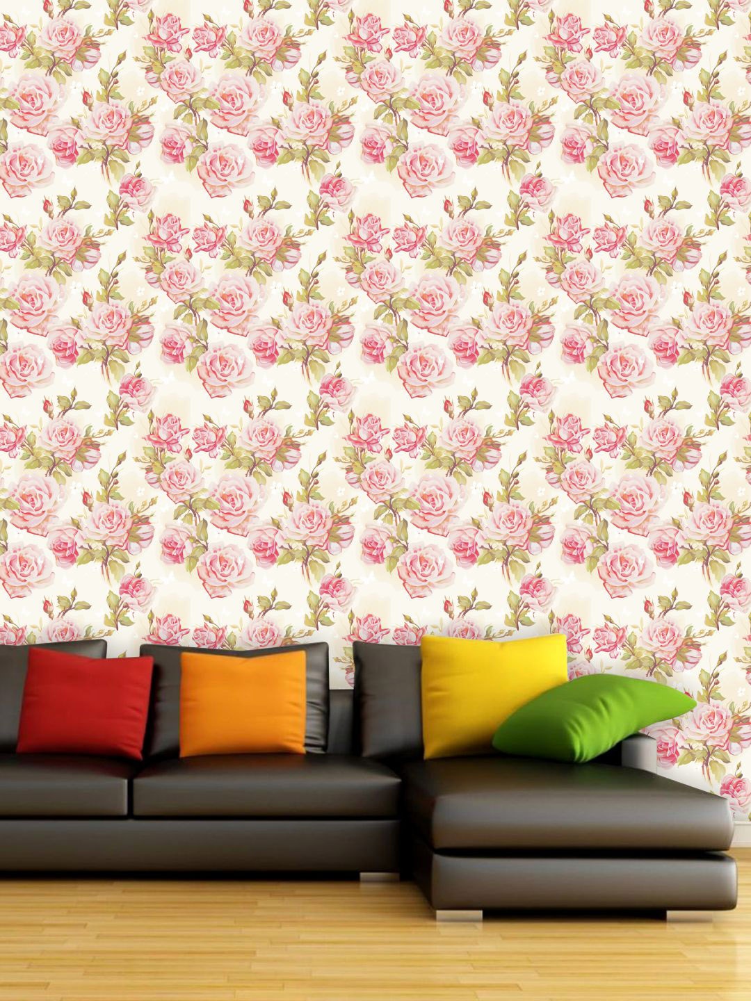 

PAPER PLANE DESIGN Beige & Pink Floral Waterproof Vinyl Wallpaper