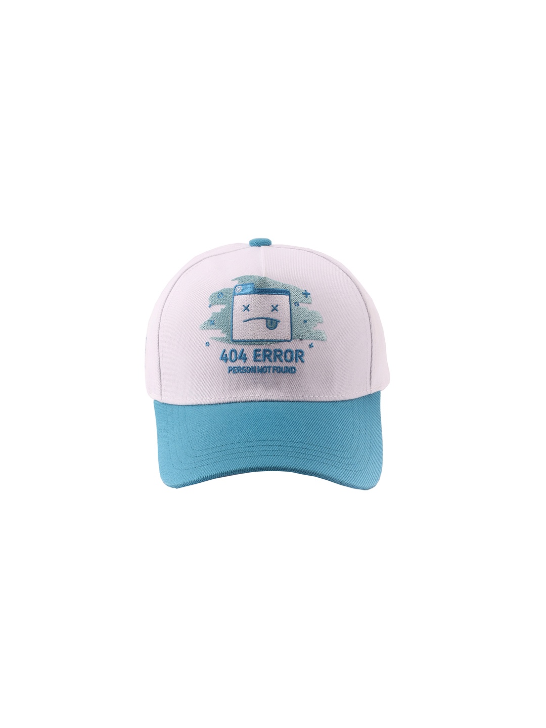 

Cap Shap Unisex White & Blue Embroidered Baseball Cap
