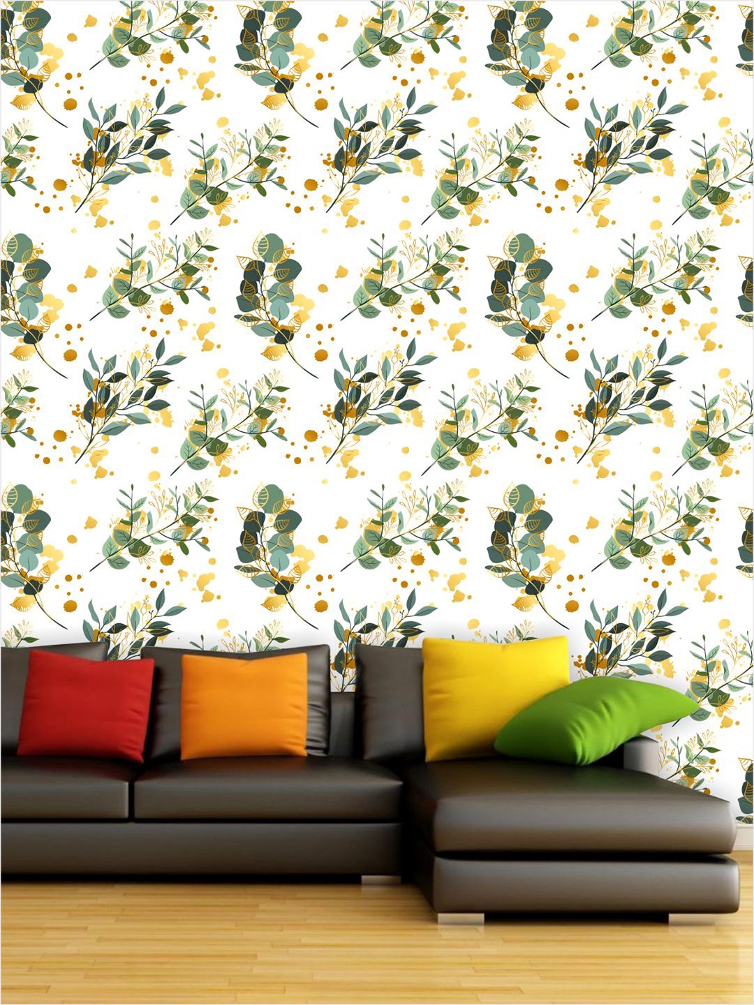 

PAPER PLANE DESIGN Off-White & Green Floral Waterproof Vinyl Wallpaper