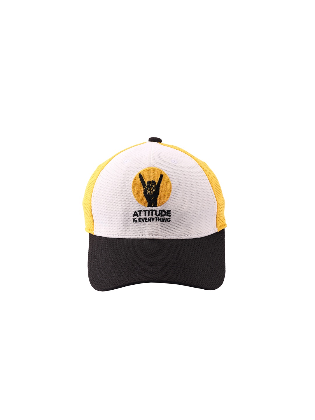 

Cap Shap Unisex Yellow & White Colourblocked Baseball Cap