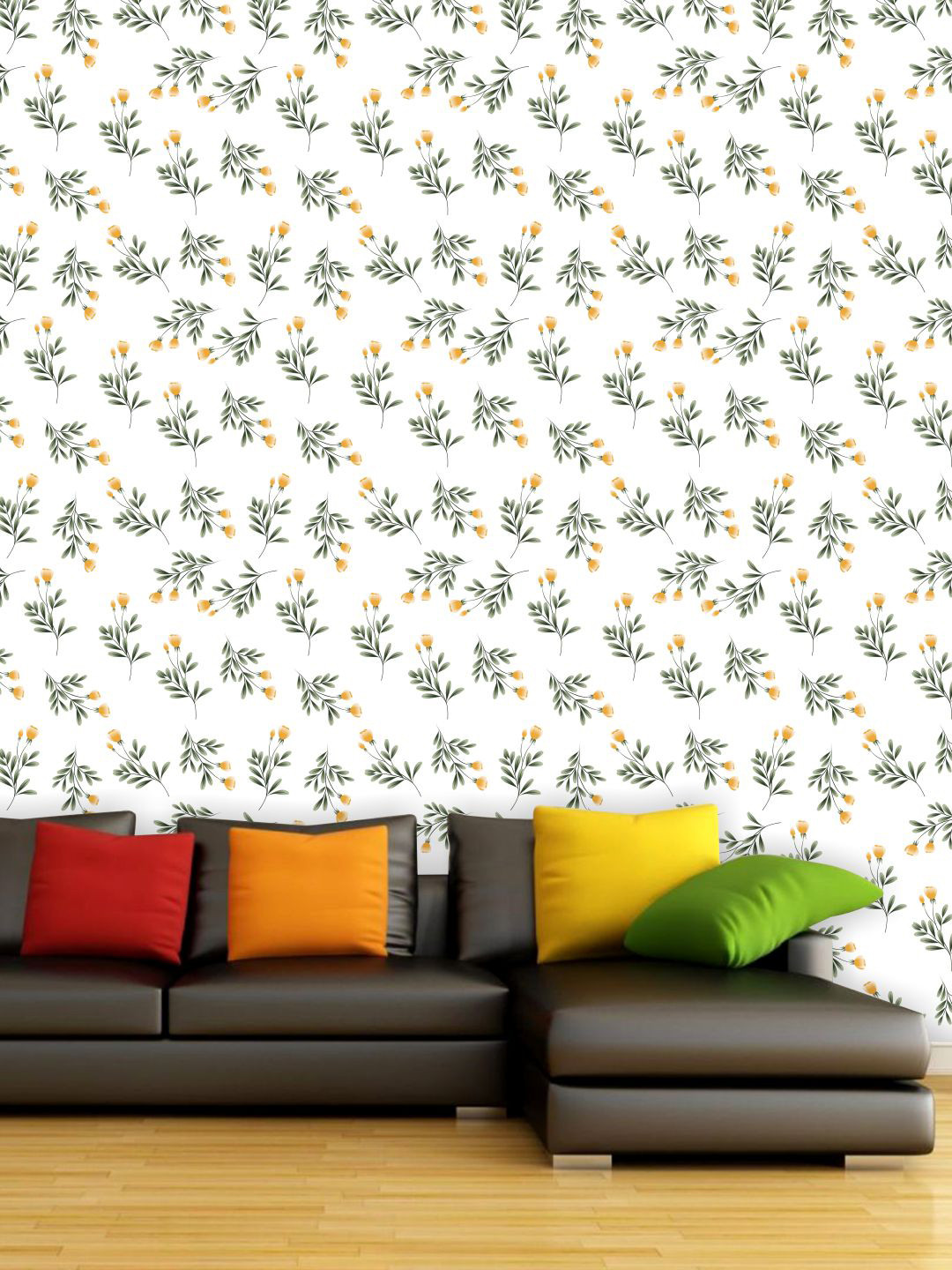 

PAPER PLANE DESIGN White & Green Floral Waterproof Vinyl Wallpaper
