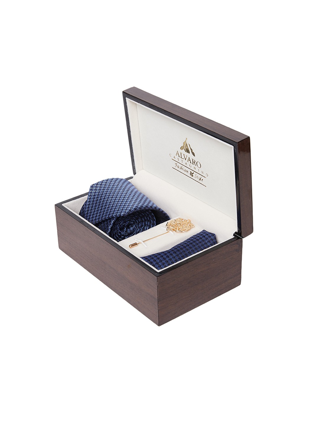 

Alvaro Castagnino Men Blue & Gold-Coloured Accessory Gift Set