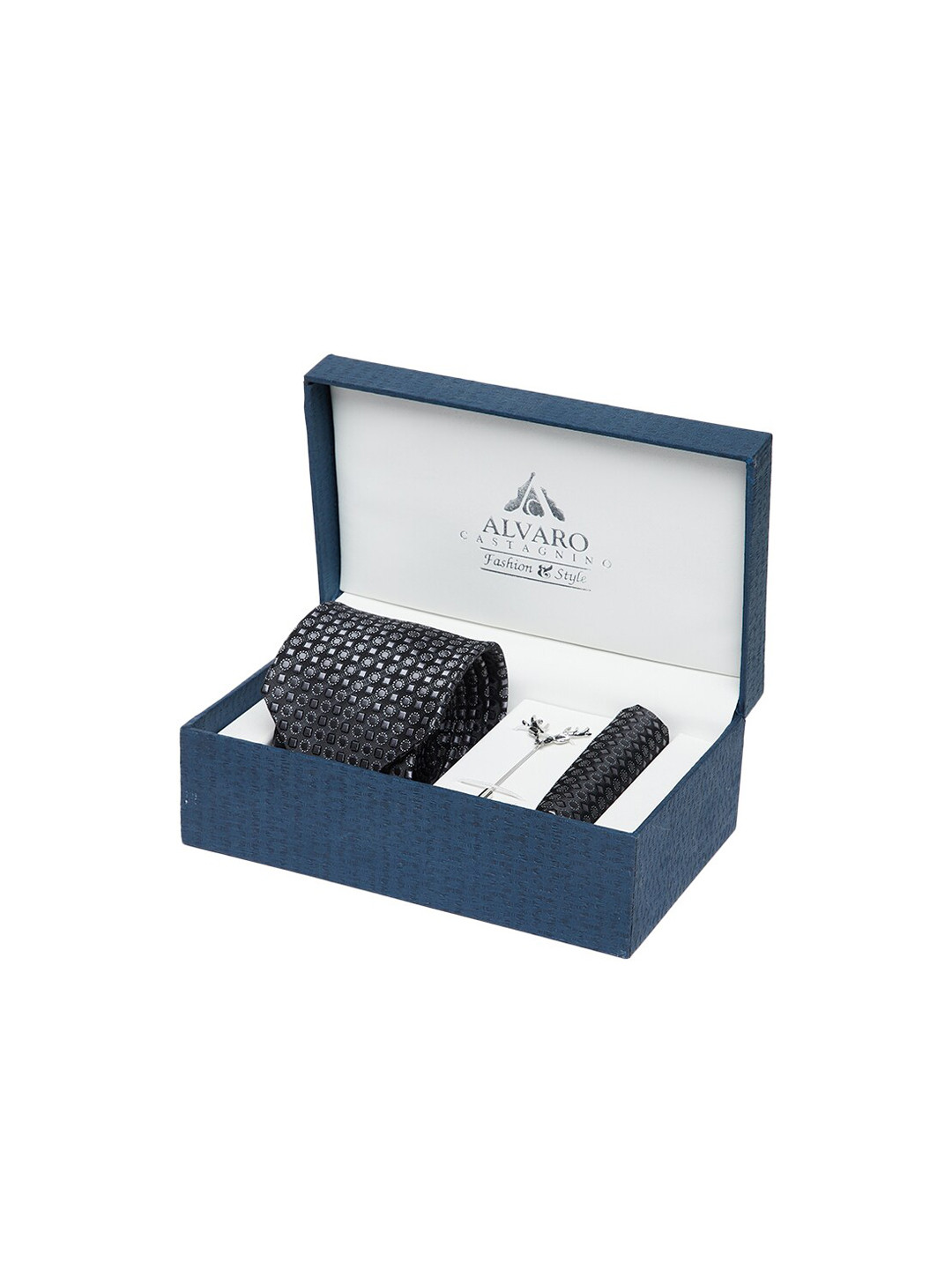 

Alvaro Castagnino Men Black & Grey Accessory Gift Set