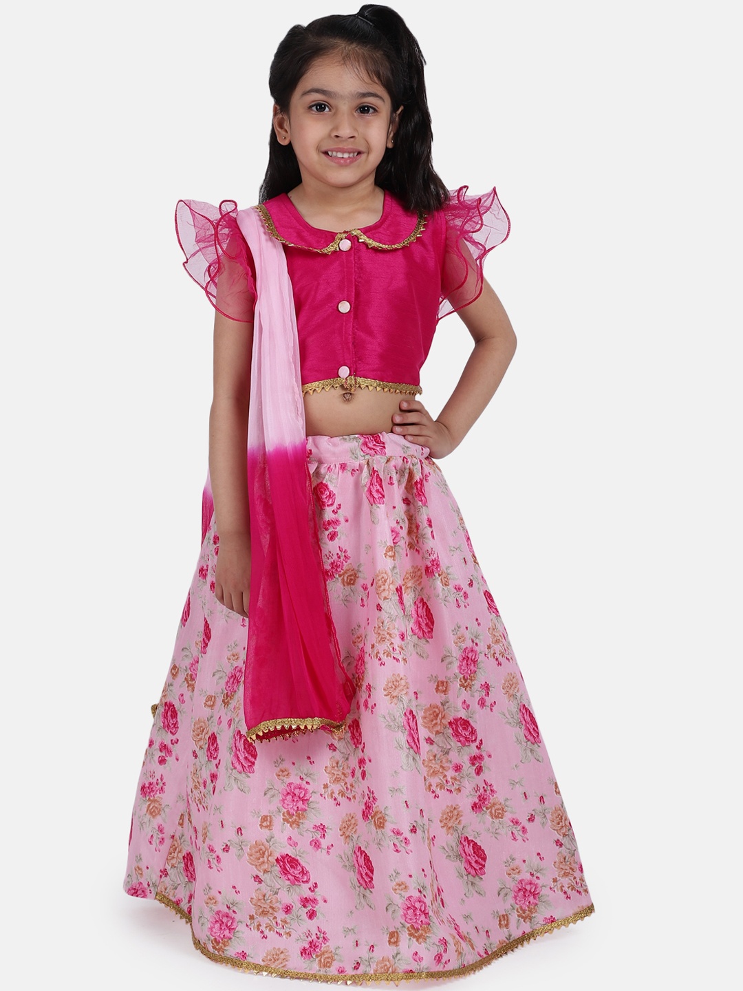 

BownBee Pink Ready to Wear Lehenga & Blouse with Dupatta