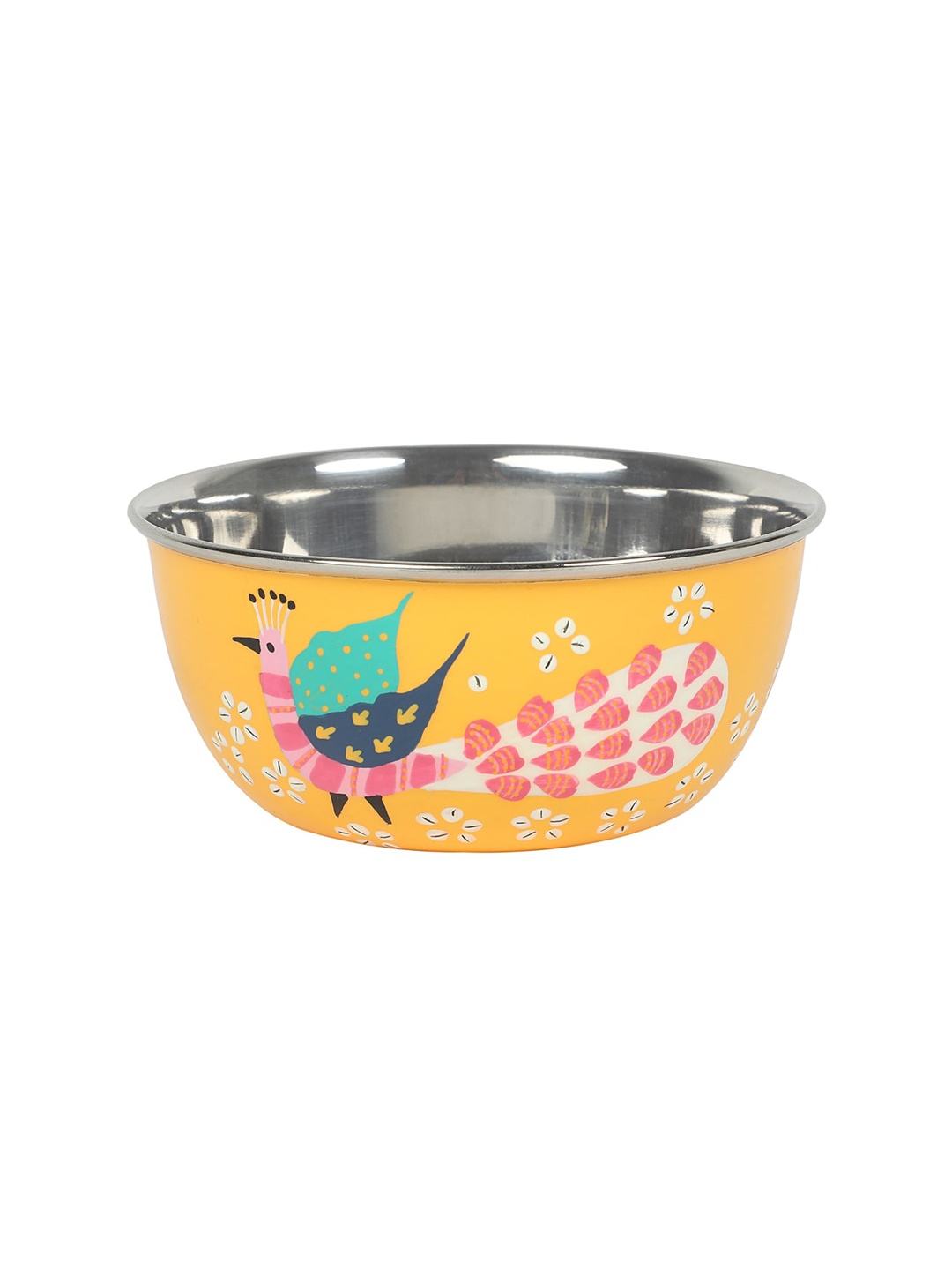 

Chumbak Yellow Stainless Steel Bowl