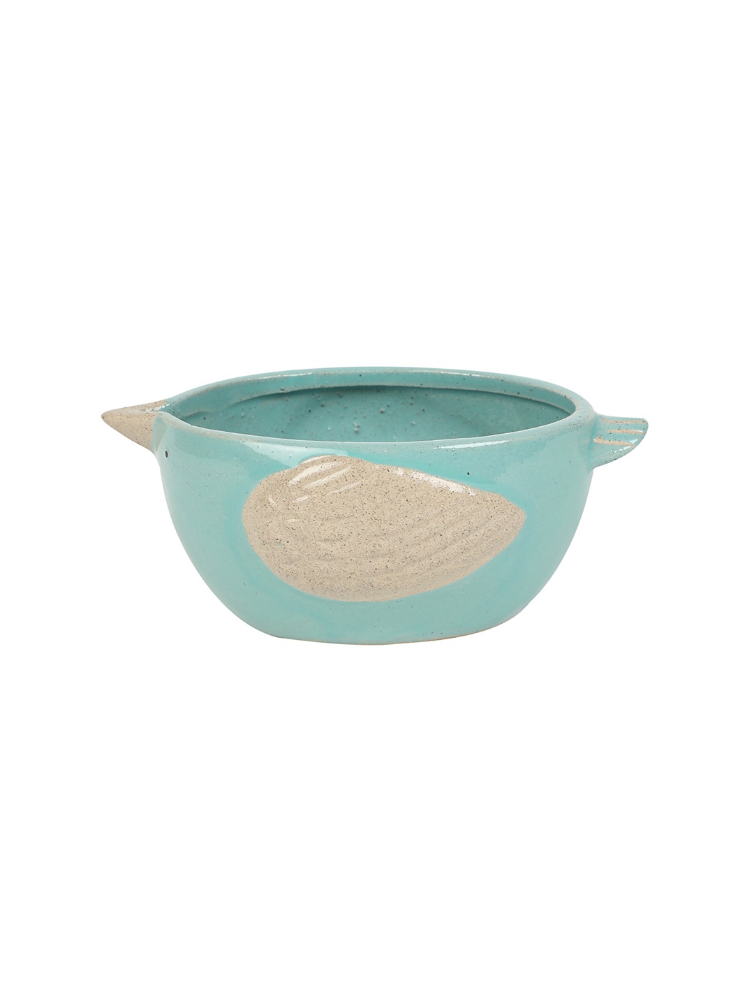 

Chumbak Blue & Off-White Origami Bird Stoneware Bowl