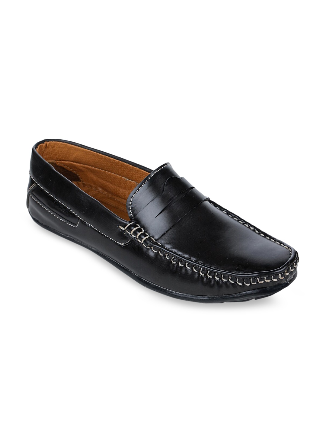 

Bruno Manetti Men Black Solid Loafers