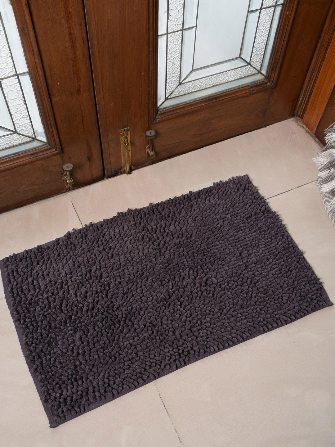 

AVI Living Charcoal Grey Shaggy Microfiber Chenille 1600 GSM Anti-Skid Doormat