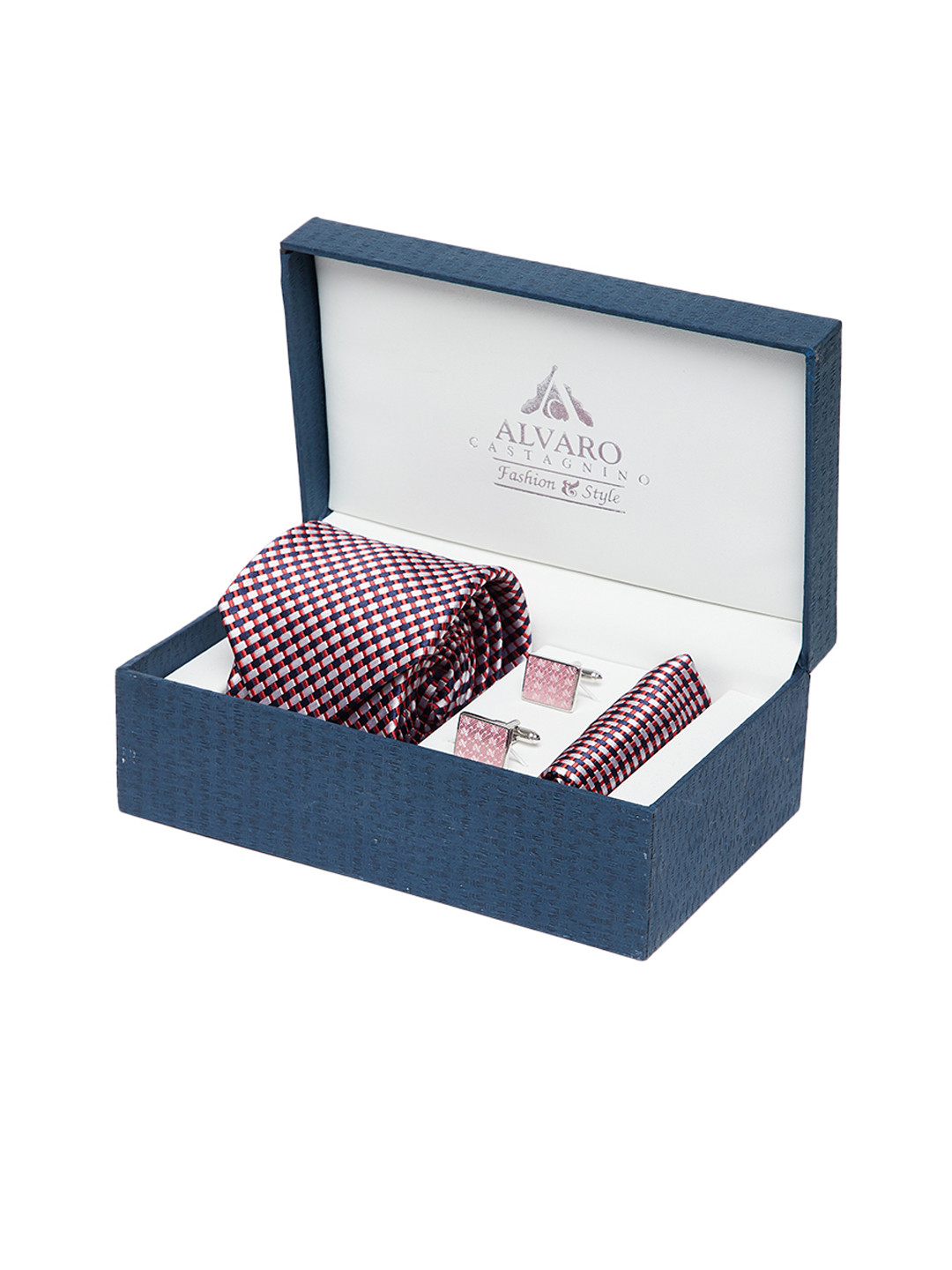 

Alvaro Castagnino Men Blue & Maroon Accessory Gift Set