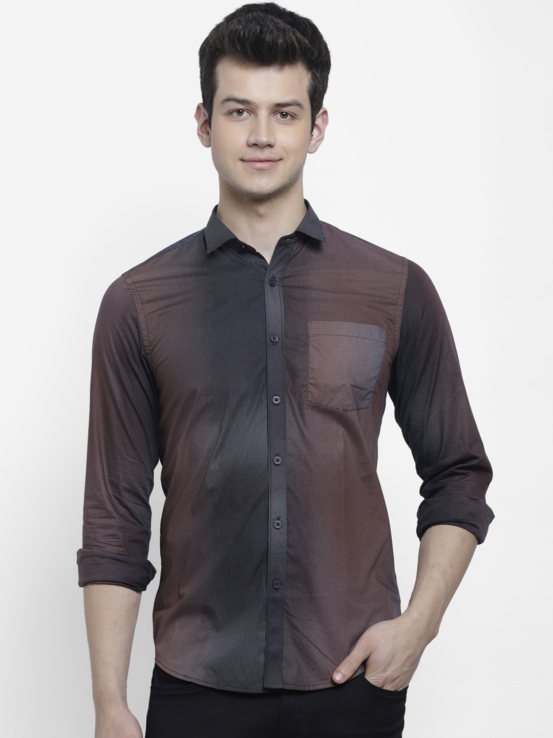 

cape canary Men Multicoloured Slim Fit Self Design Casual Shirt, Multi