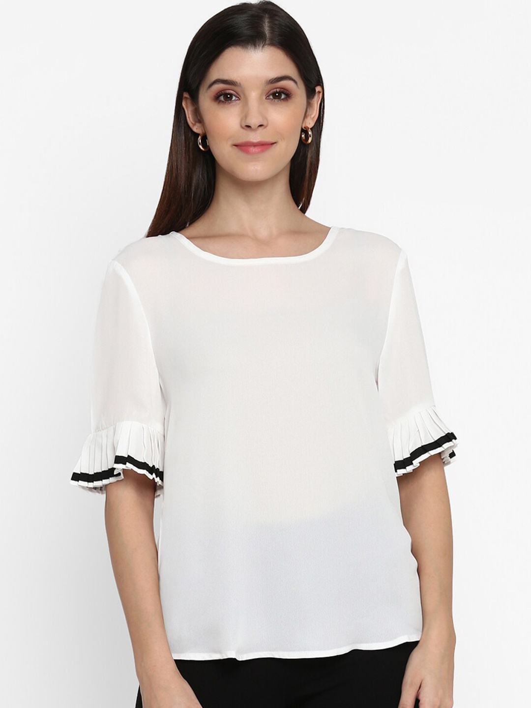 

Mode by Red Tape Women White Solid Top