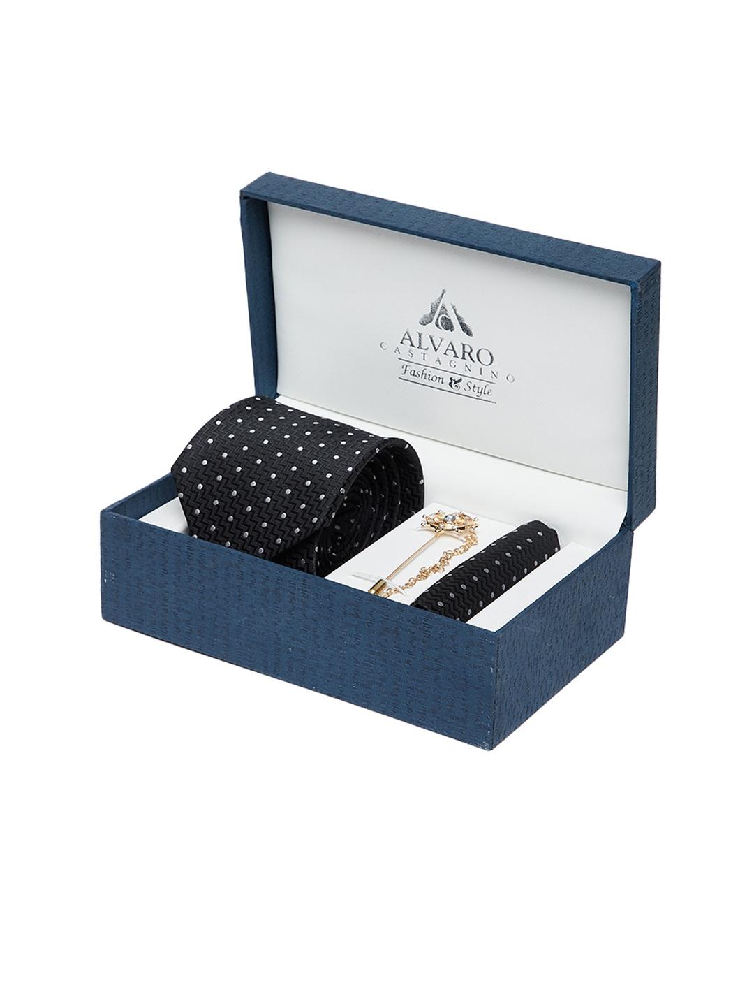 

Alvaro Castagnino Men Black & White Accessory Gift Set
