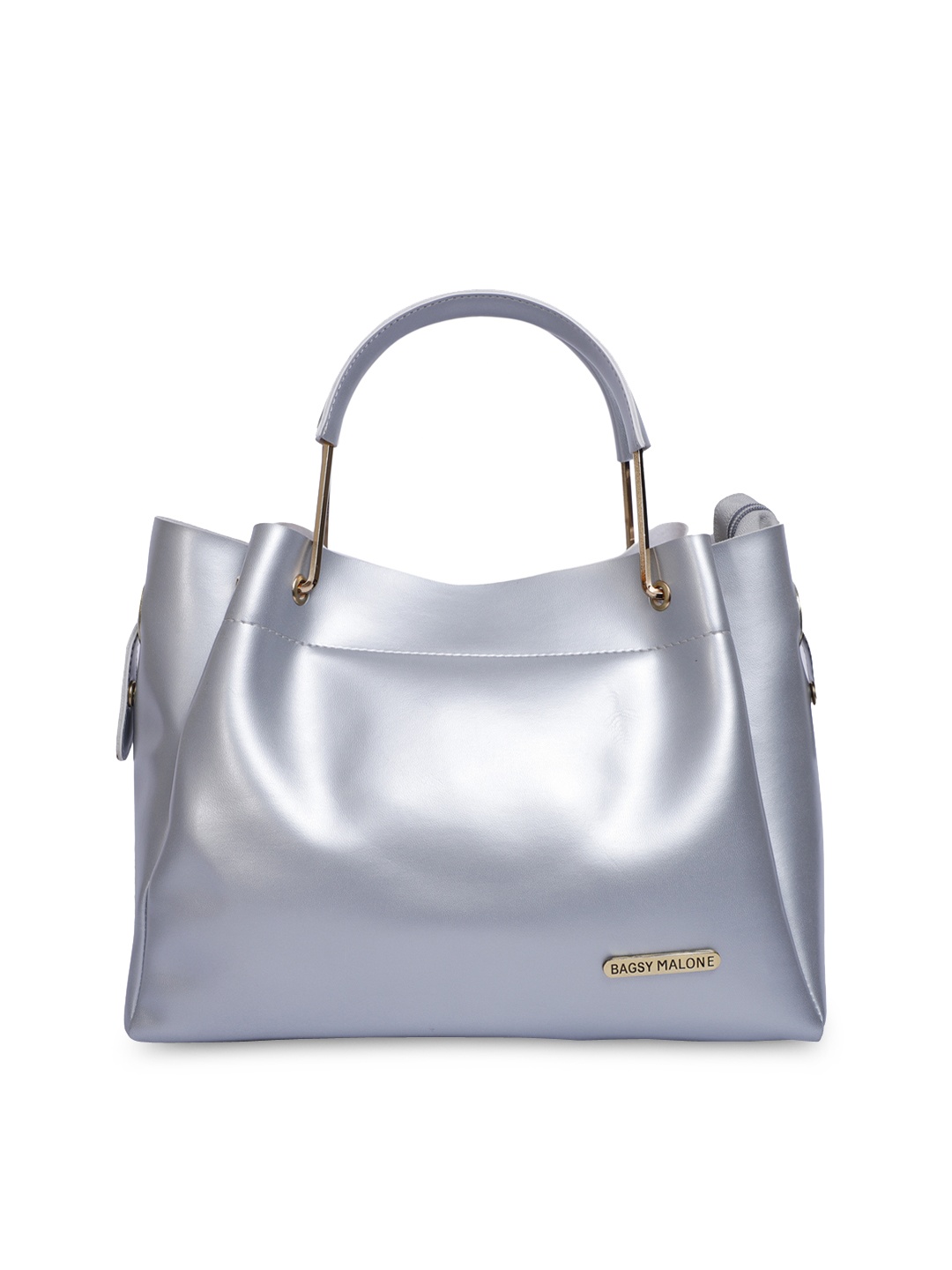 

Bagsy Malone Silver Solid Tote Bag