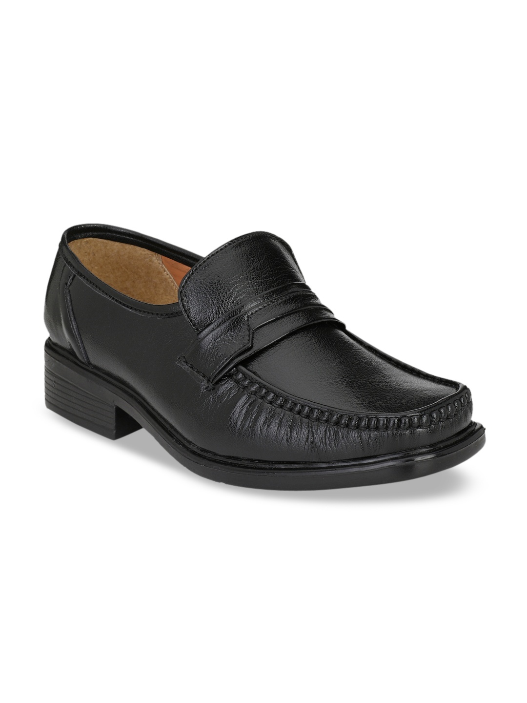 Fentacia Men Black Solid Formal Loafers