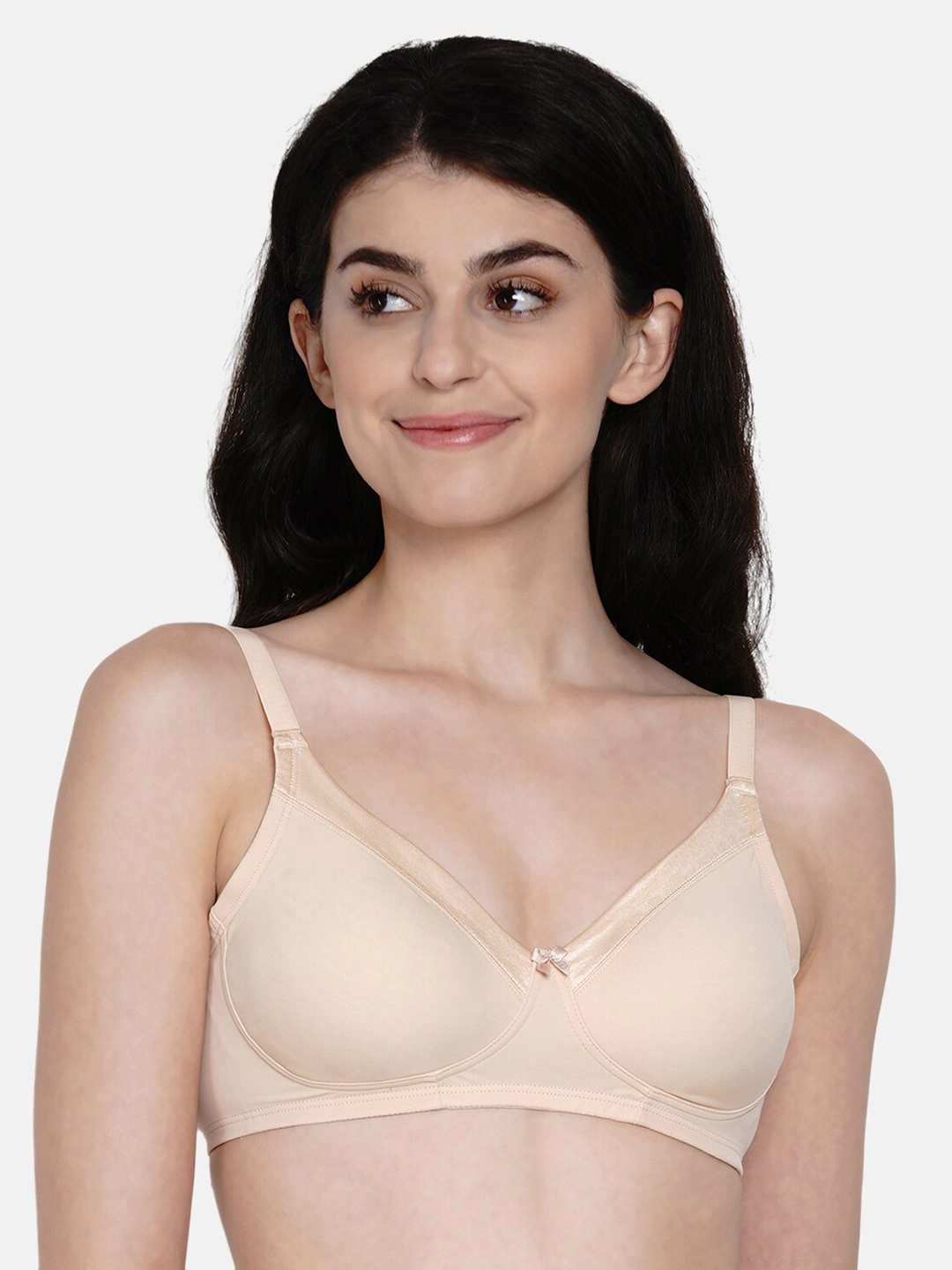 

Enamor Beige Solid Non-Wired Non Padded Everyday Bra F078