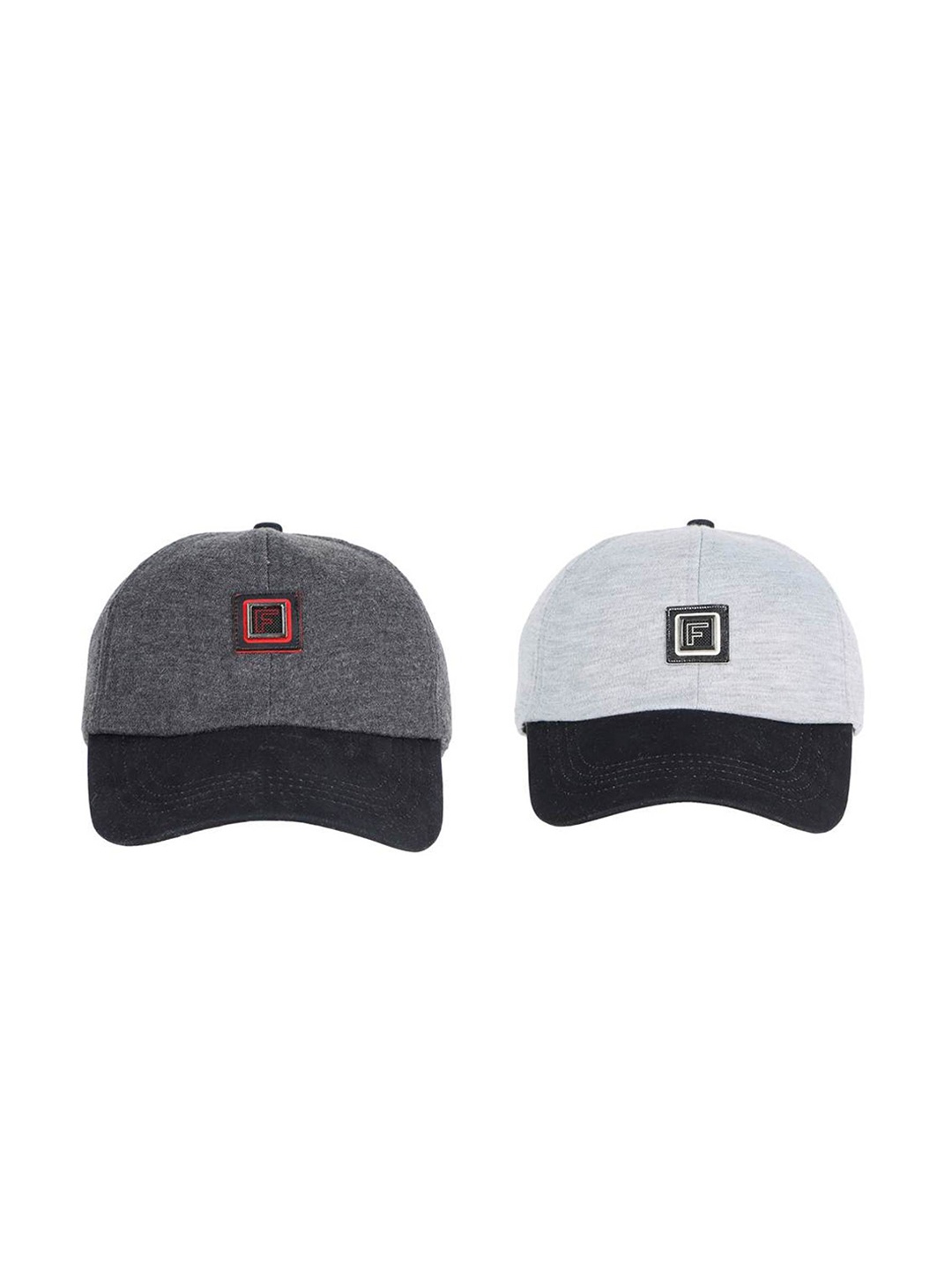 

FabSeasons Men Set of 2 Solid Baseball Caps, Grey