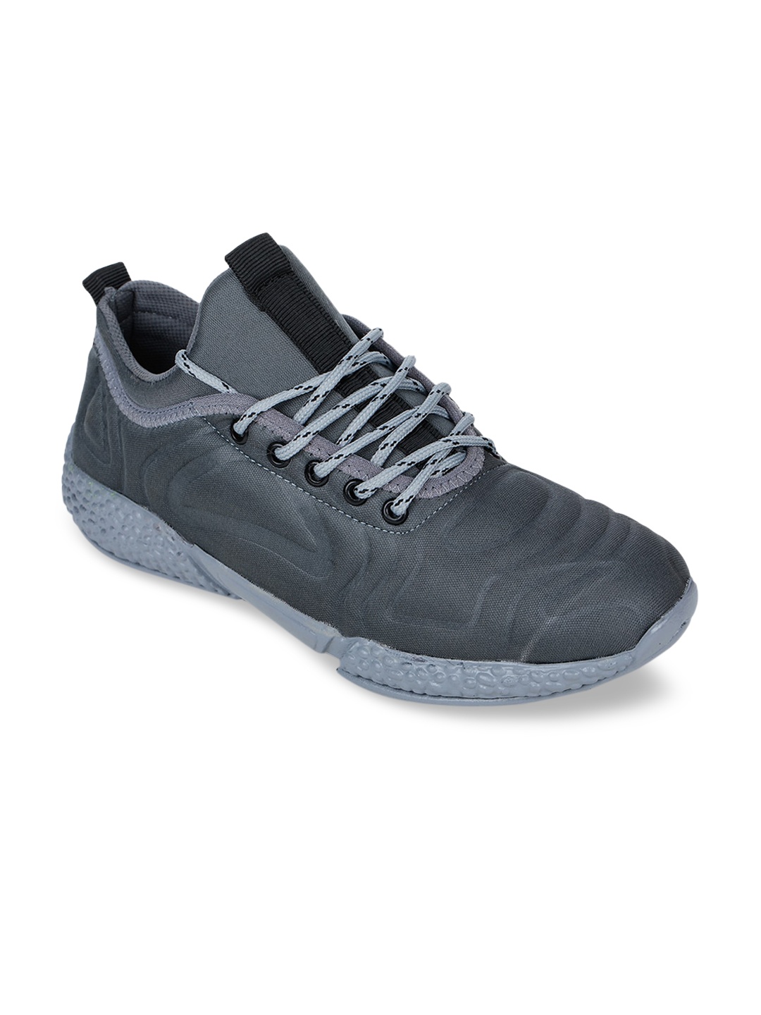 

Bruno Manetti Men Grey Solid Sneakers