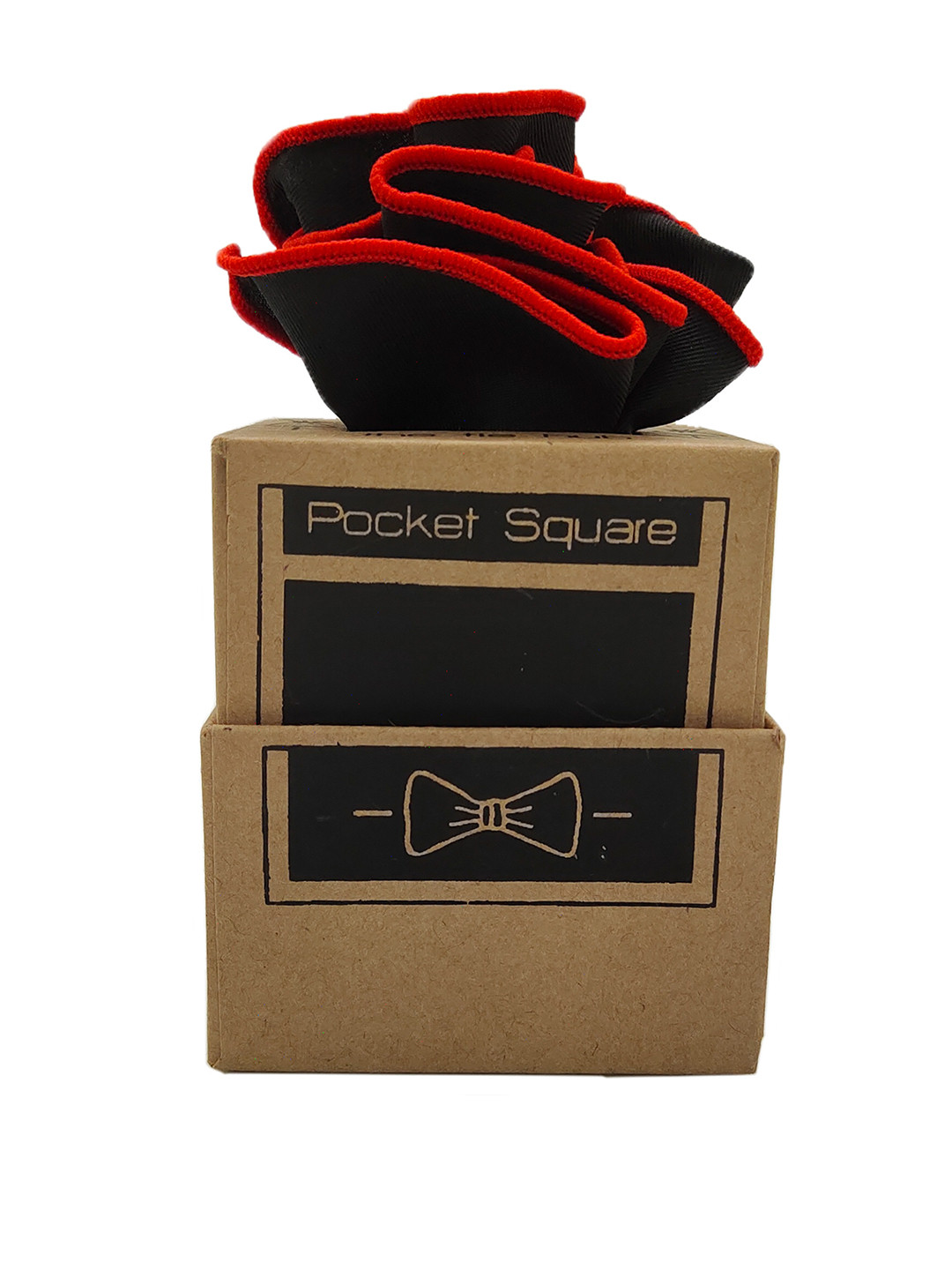 

The Tie Hub Men Black Circular Pocket Square