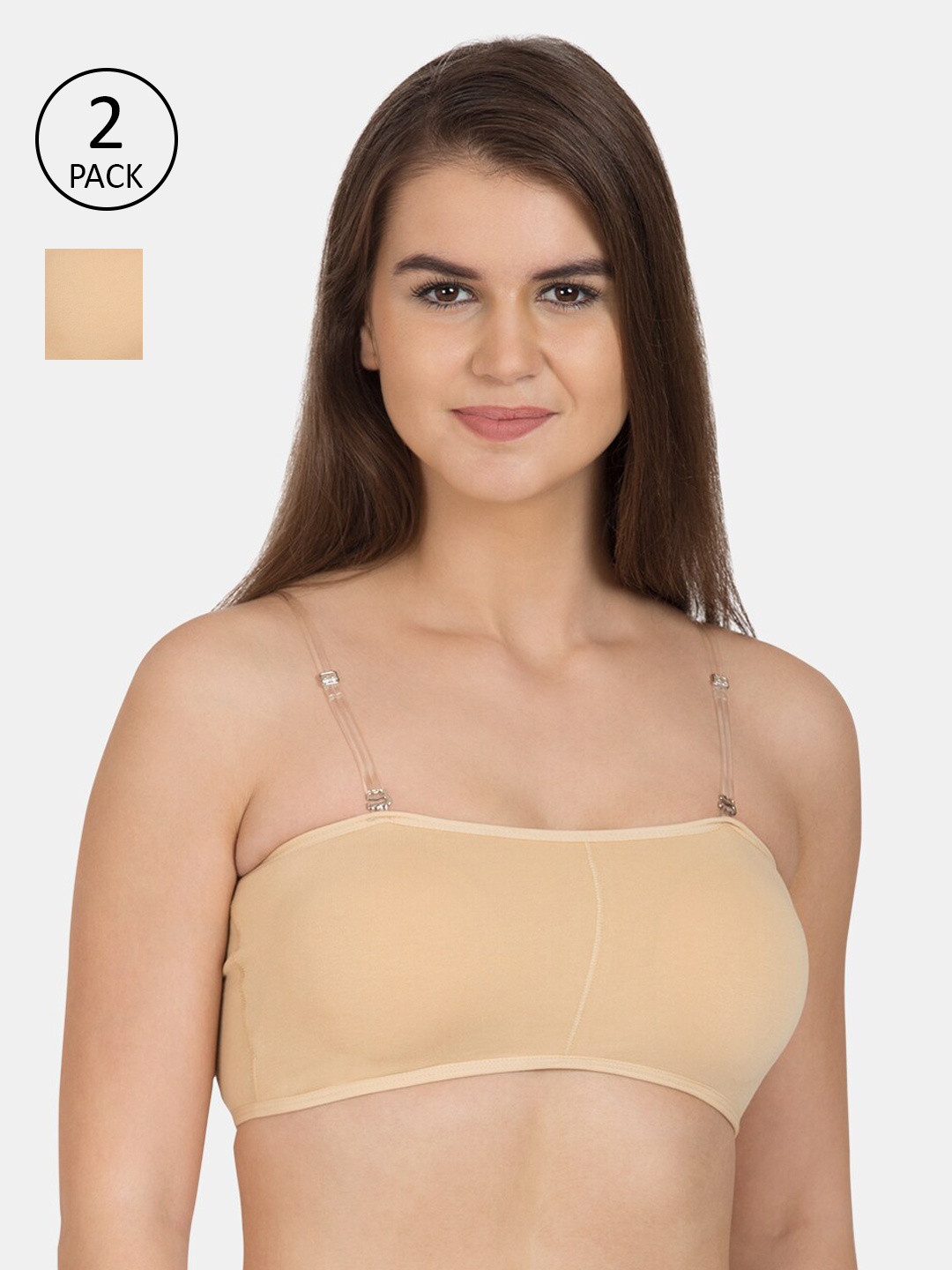 

Tweens Pack of 2 Beige Solid Non-Wired Lightly Padded Everyday Bras