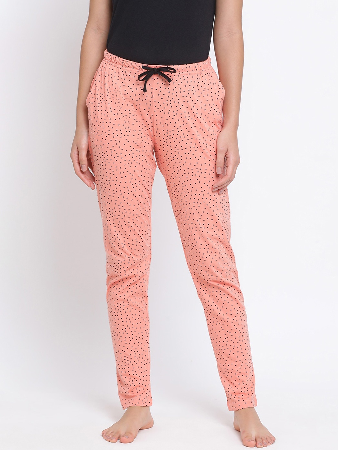

Kanvin Women Peach Printed Lounge Pants