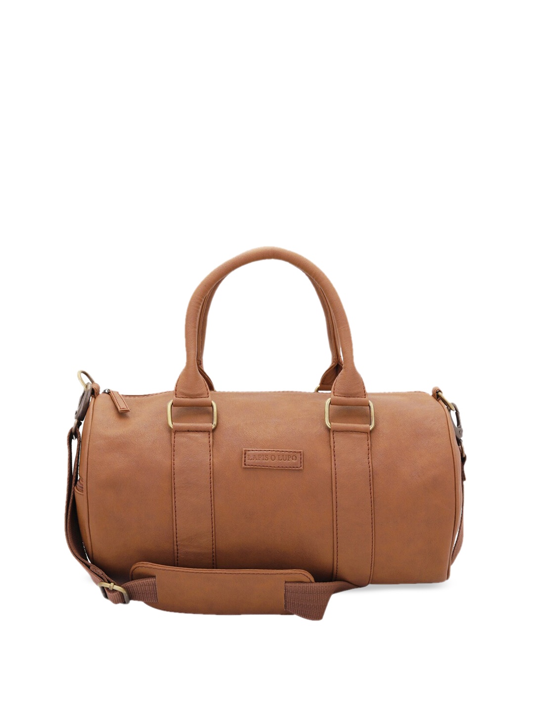 

Lapis O Lupo Unisex Tan Brown Solid Crush Duffle Bag