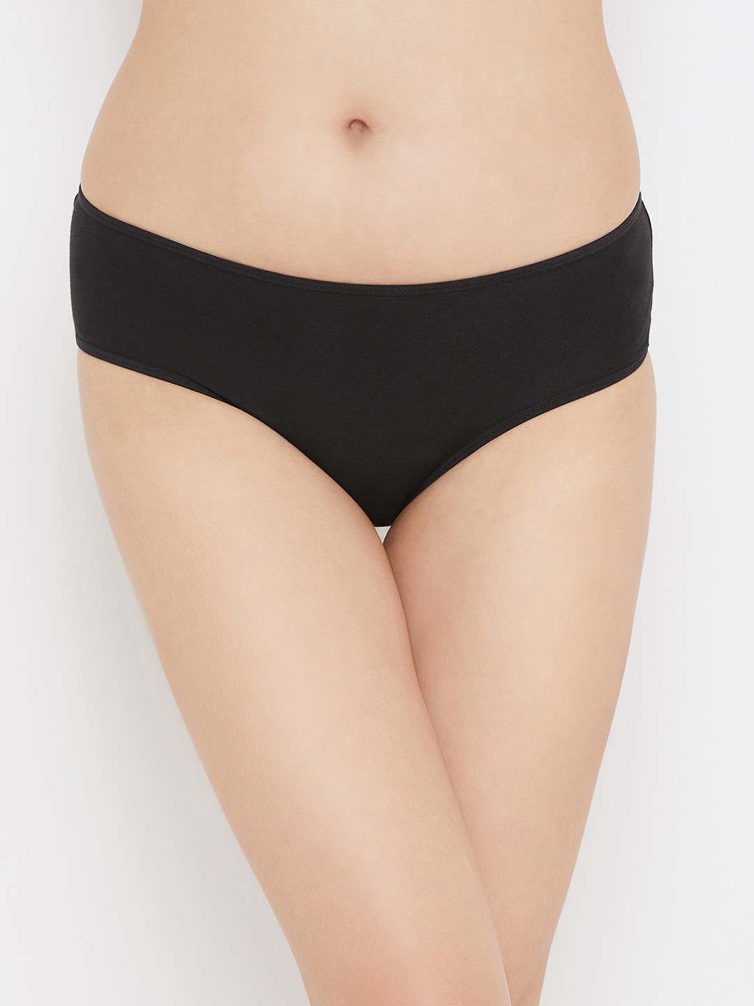 

Clovia Women Black Solid Hipster Briefs PN3414Z13