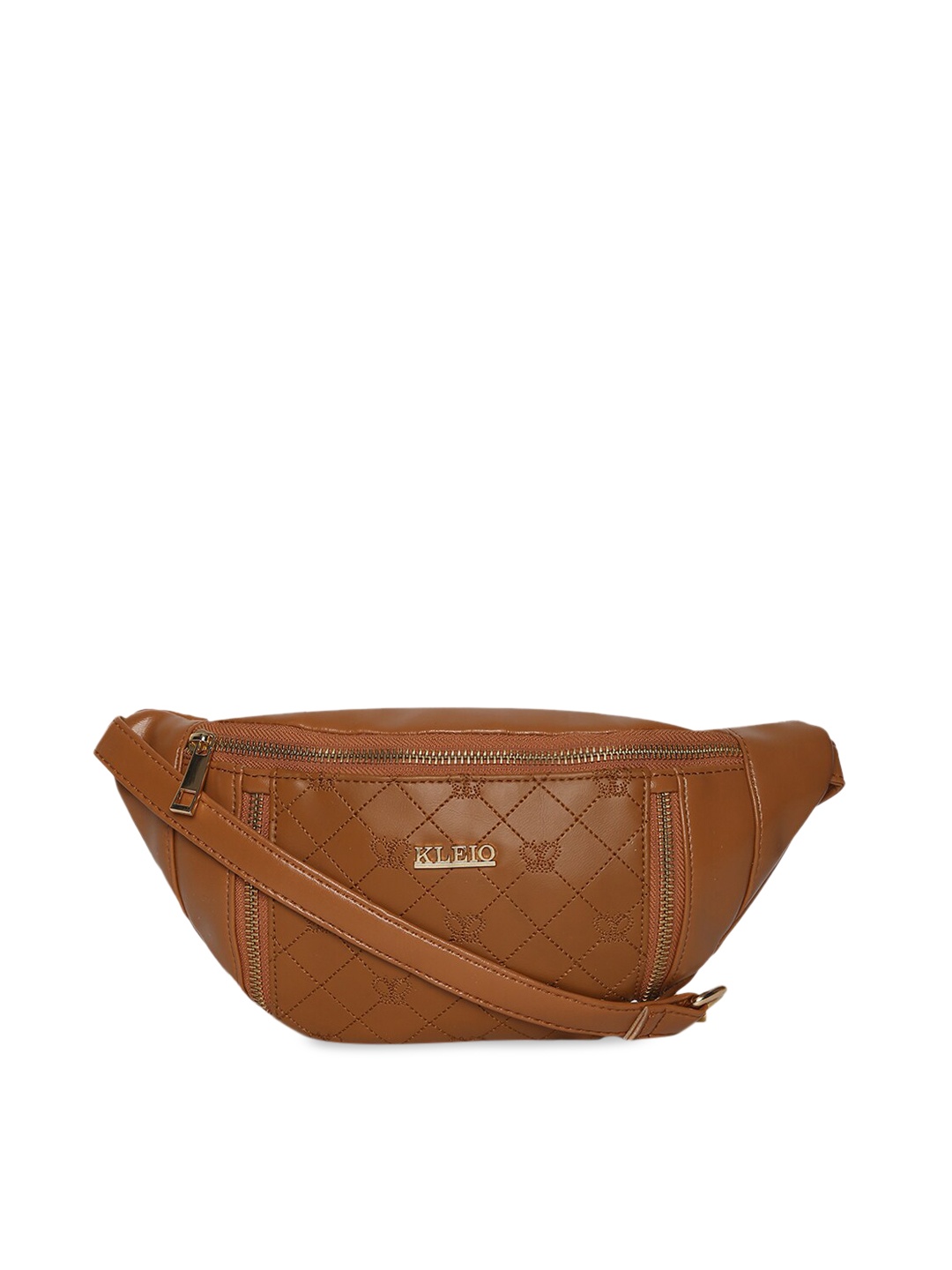 

KLEIO Quilted Sling Waist Bum Bag, Brown
