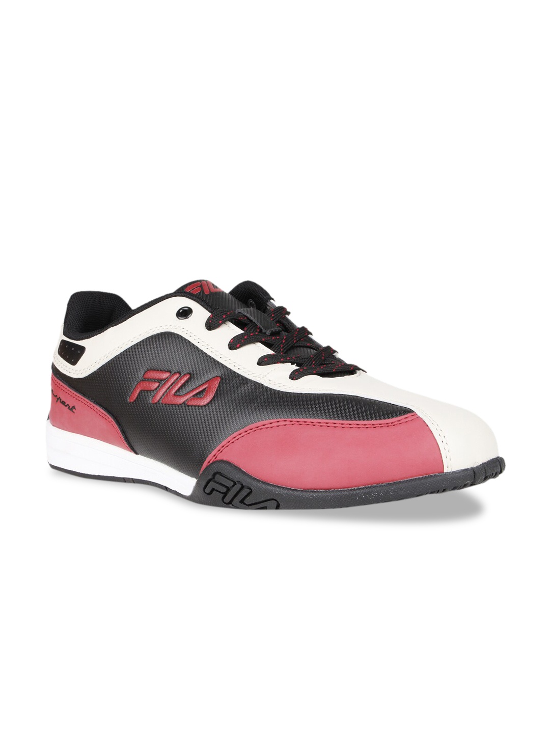 

FILA Men Red & Black PU MEDIN Running Shoes