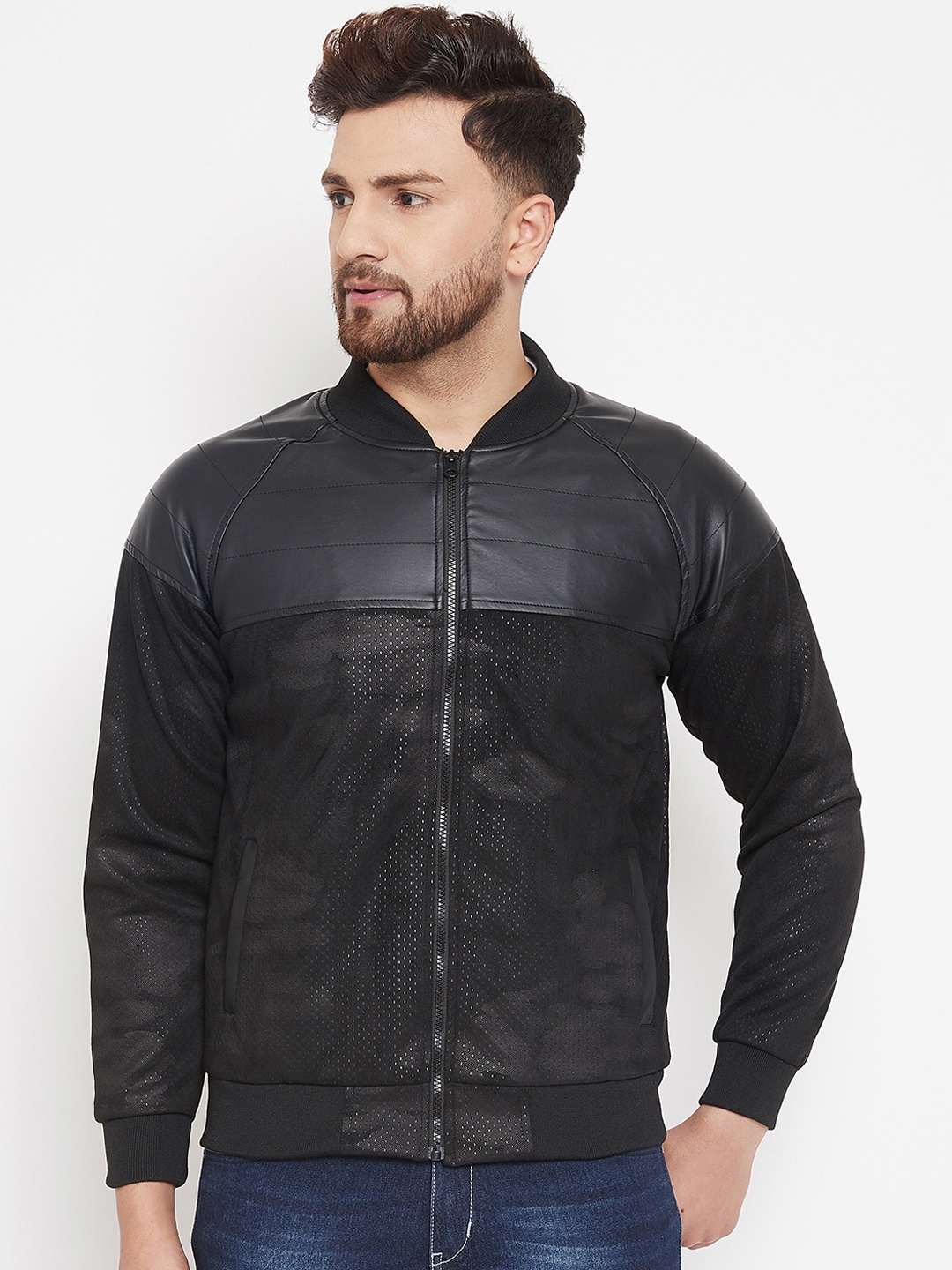 

PERFKT-U Men Black Printed Bomber