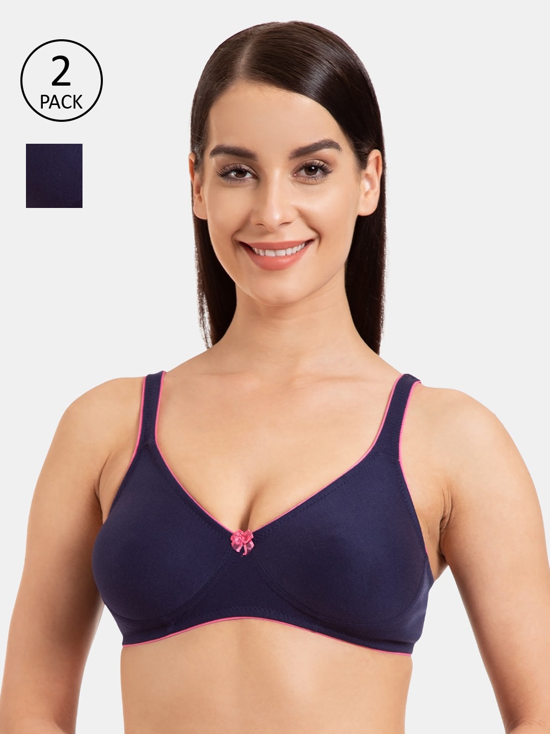 

Tweens Blue Solid Non-Wired Non Padded Everyday Bra TW-293-NBLU-2PC
