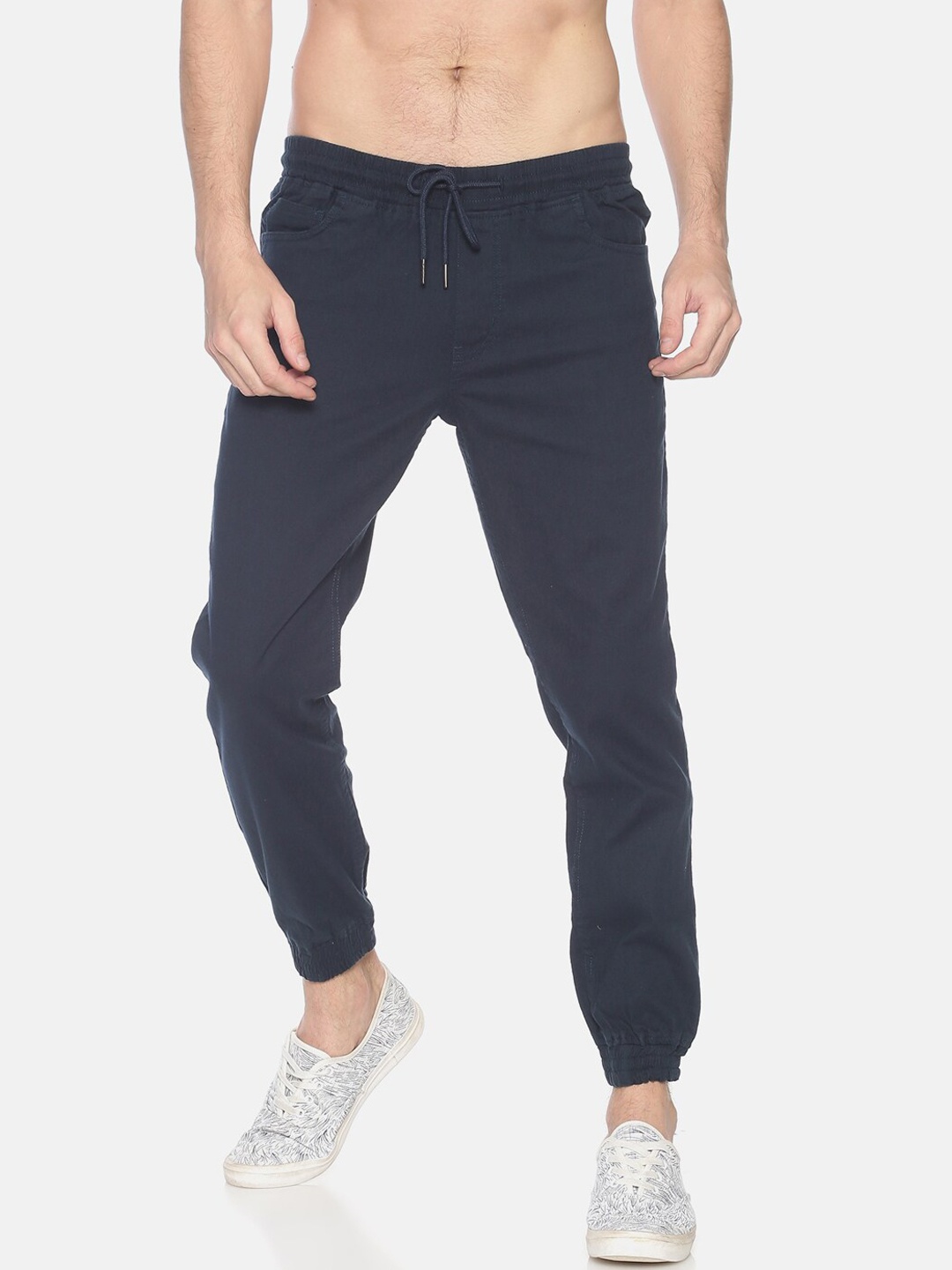 

IVOC Men Navy Blue Slim Fit Solid Joggers